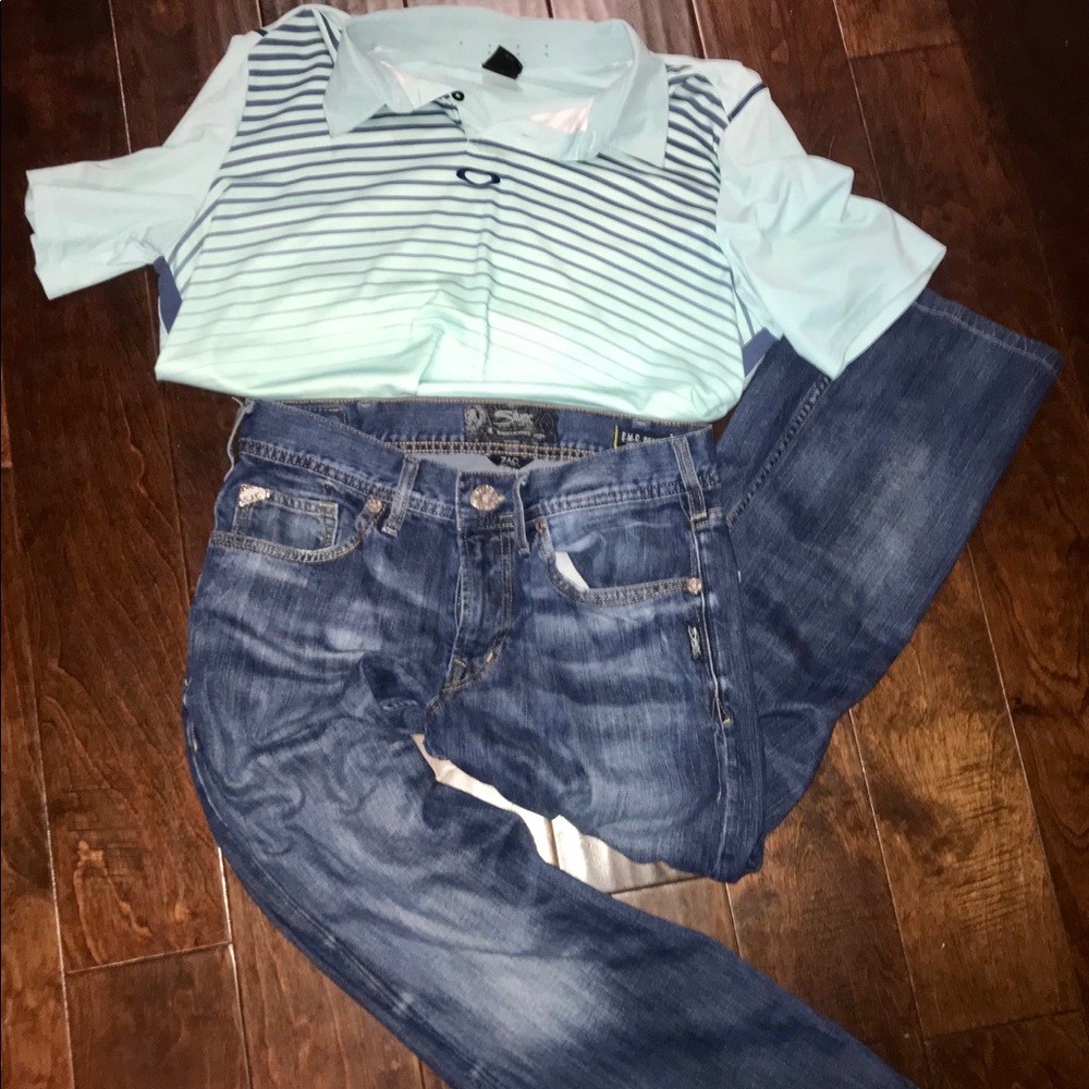 Men’s Silver Jeans - Zac. W32/L30 Bootcut (Hemmed)